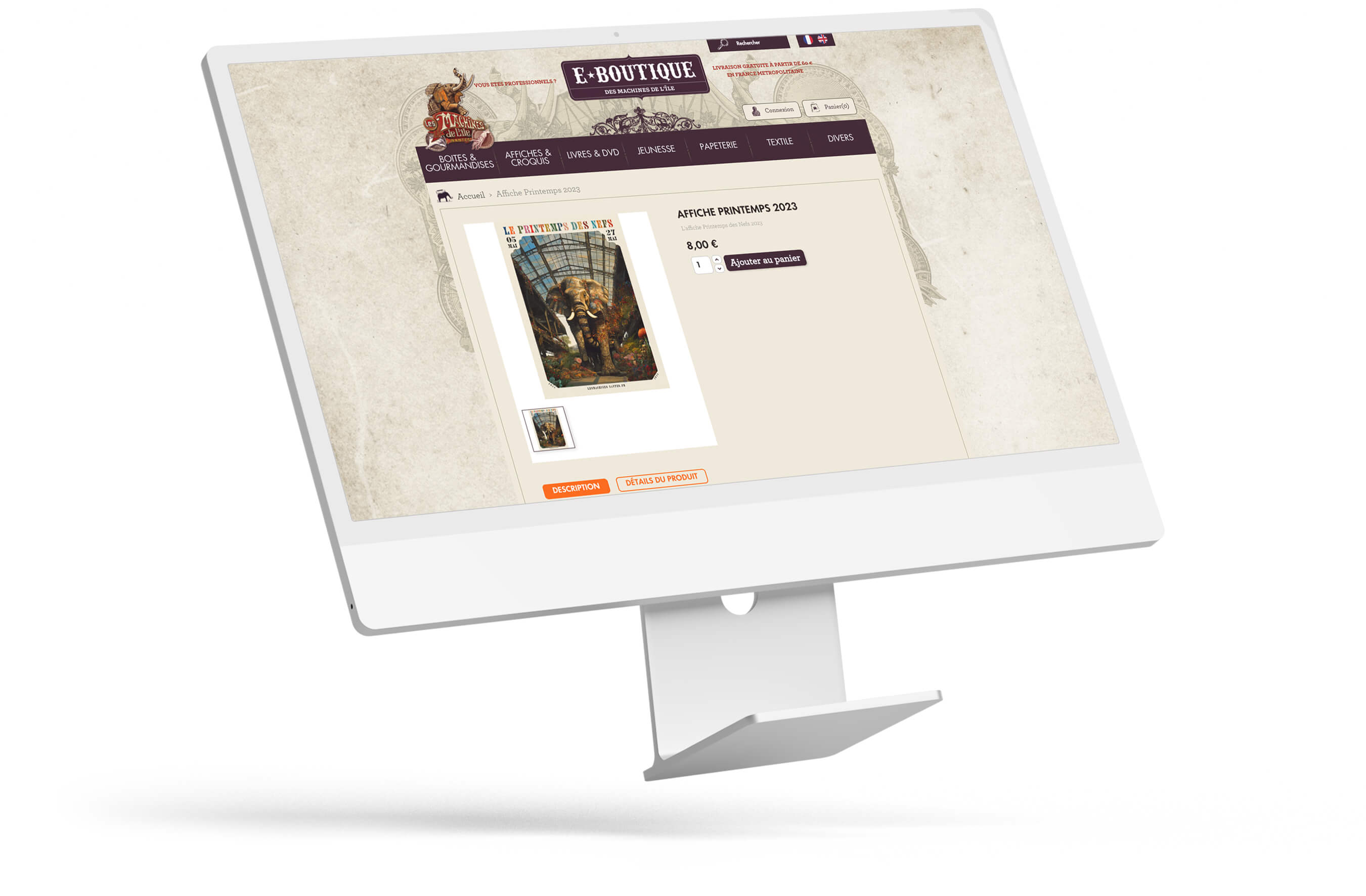 Site sur Mac - Machine de l’Ile de Nantes - AE2 Agence web