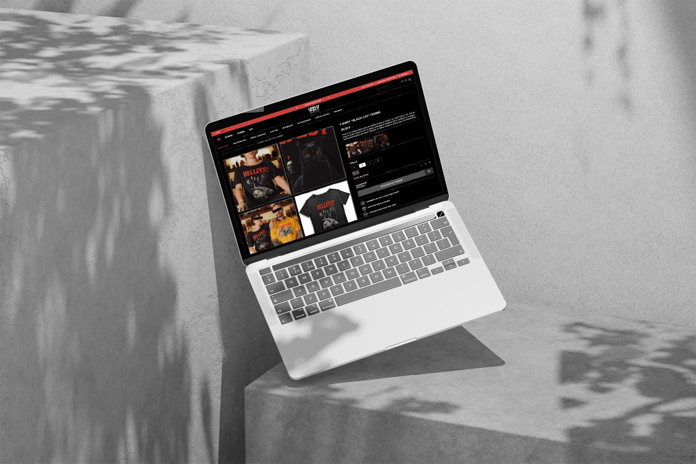 visuel ordi hellfest shop -site ecommerce prestashop- réalisation AE2