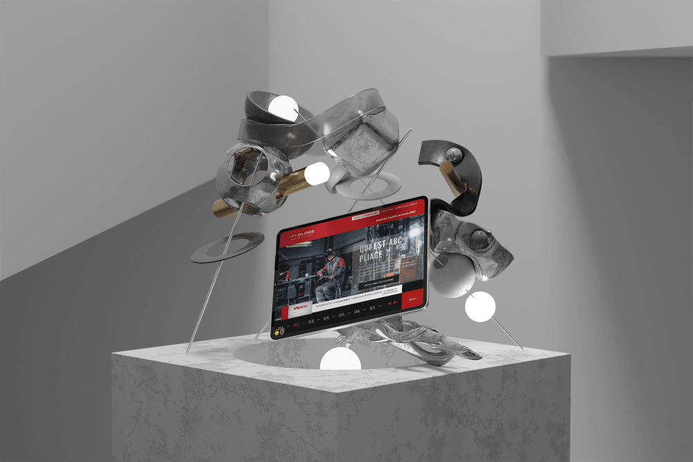 visuel tablette abc pliage -site vitrine wordpress- réalisation AE2