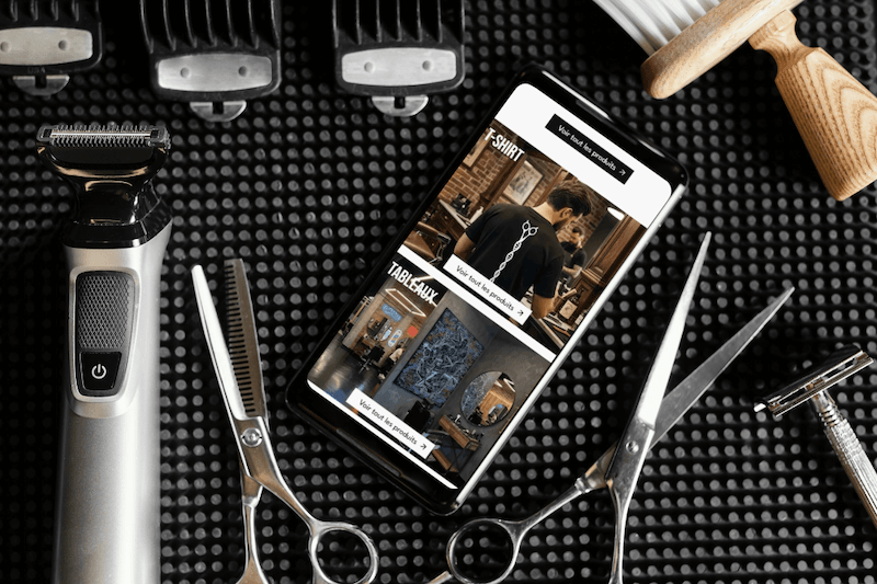 visuel mobile abstract variations -site ecommerce prestashop- réalisation AE2