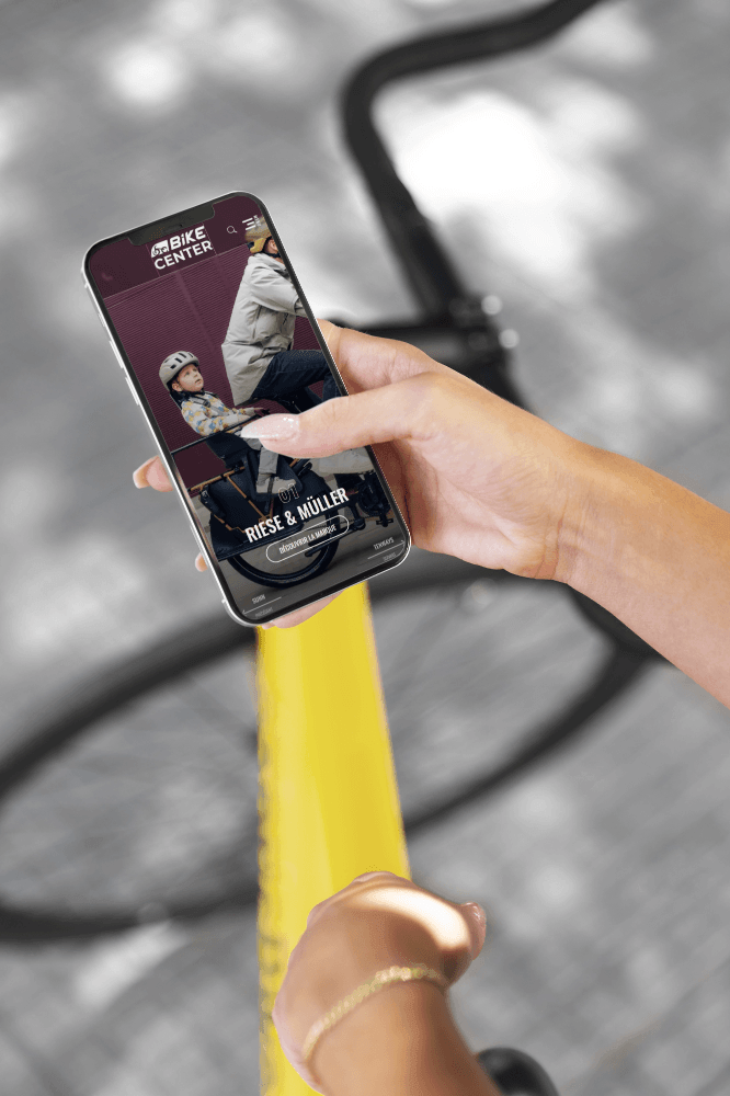 visuel mobile bike center -site vitrine WordPress- réalisation AE2