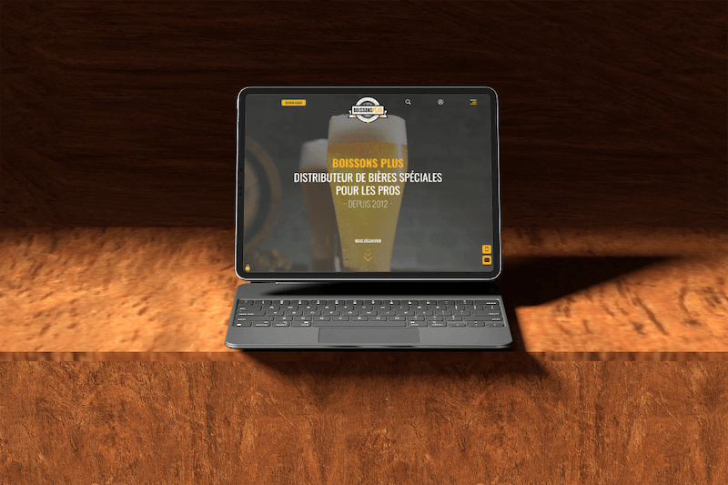 visuel ordi boisson plus -site ecommerce prestashop- réalisation AE2