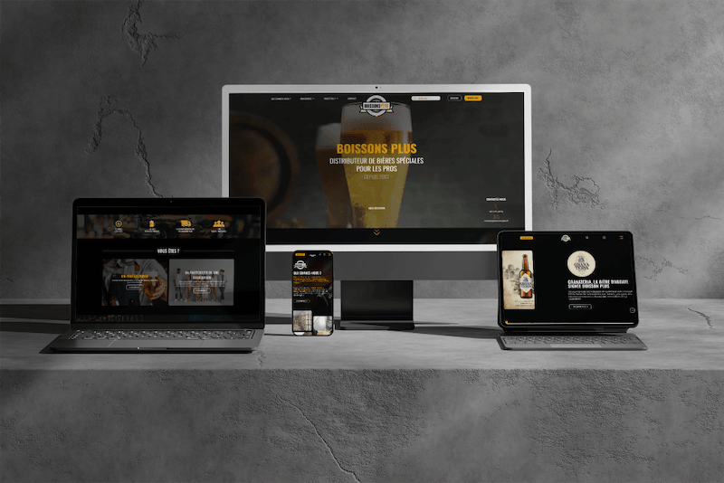 visuel mobile ordi tablette boisson plus -site ecommerce prestashop- réalisation AE2