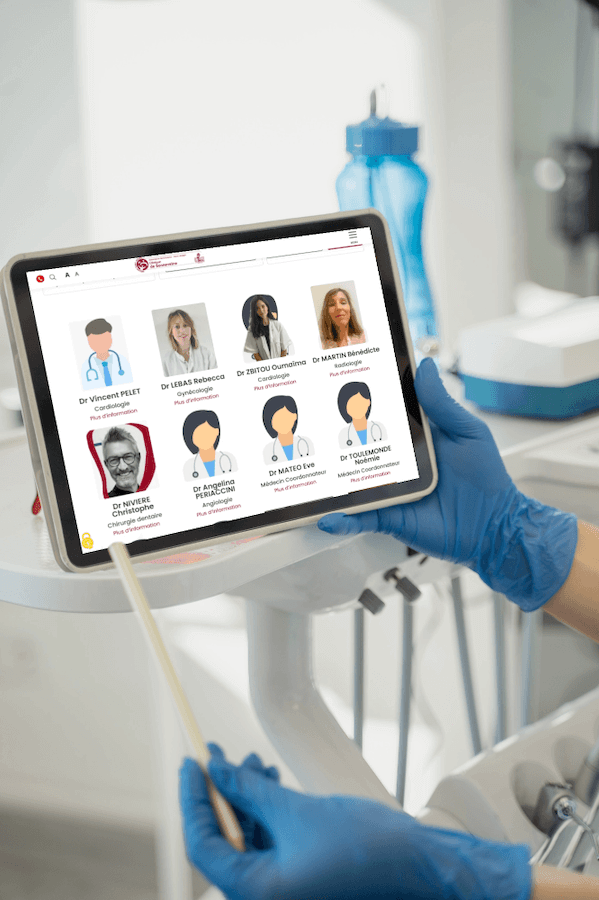 visuel tablette clinique de bonneveine -site vitrine wordpress- réalisation AE2