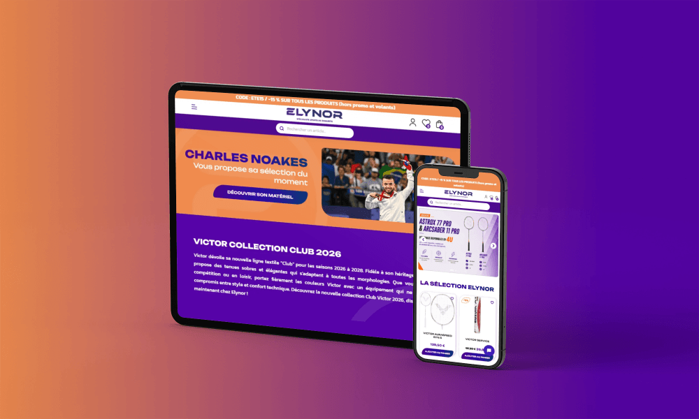 visuel tablette mobile elynor -site ecommerce prestashop- réalisation AE2