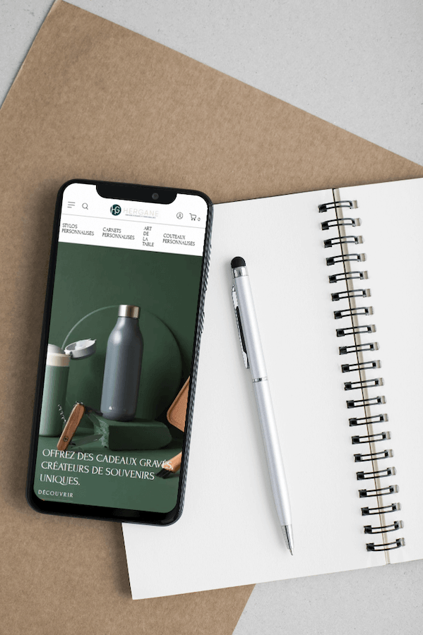 visuel mobile hergane -site ecommerce prestashop- réalisation AE2