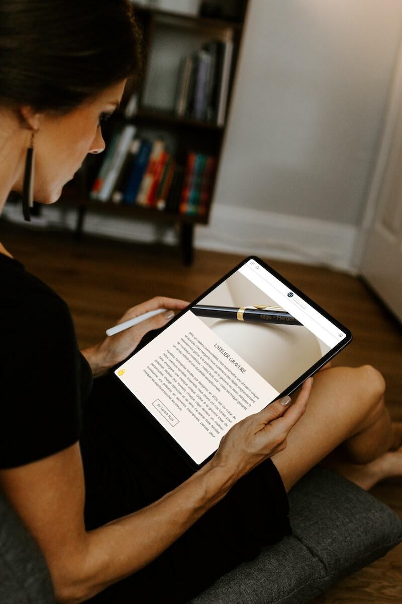 visuel tablette hergane -site ecommerce prestashop- réalisation AE2