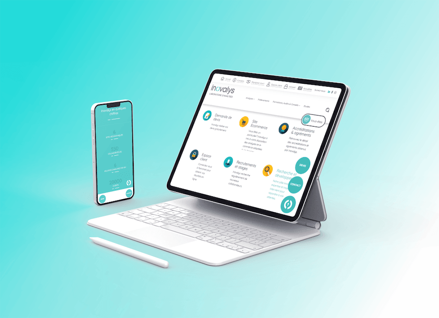visuel ordi et mobile inovalys -site ecommerce prestashop- réalisation AE2