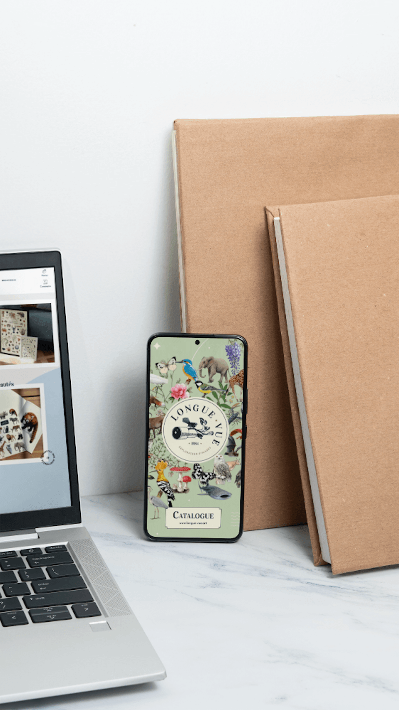 visuel mobile longue-vue -site ecommerce prestashop- réalisation AE2