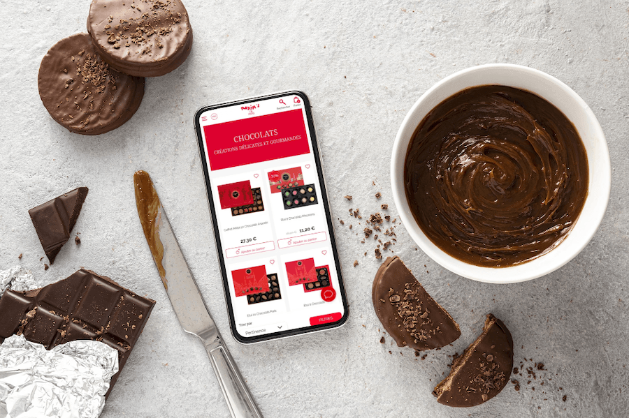 visuel mobile maxim's -site ecommerce prestashop- réalisation AE2