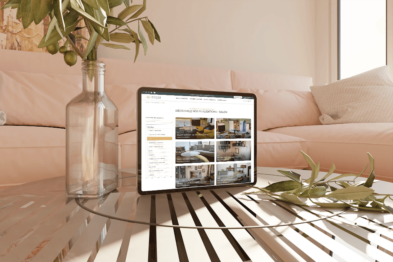 visuel tablette ma boutique d'intérieur -site ecommerce prestashop- réalisation AE2