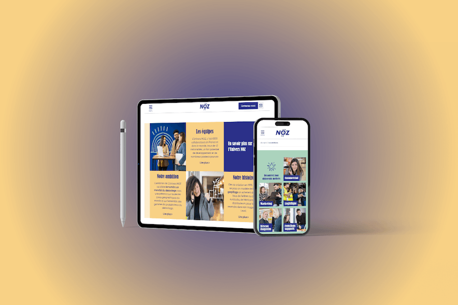 visuel tablette mobile noz -site vitrine wordpress- réalisation AE2
