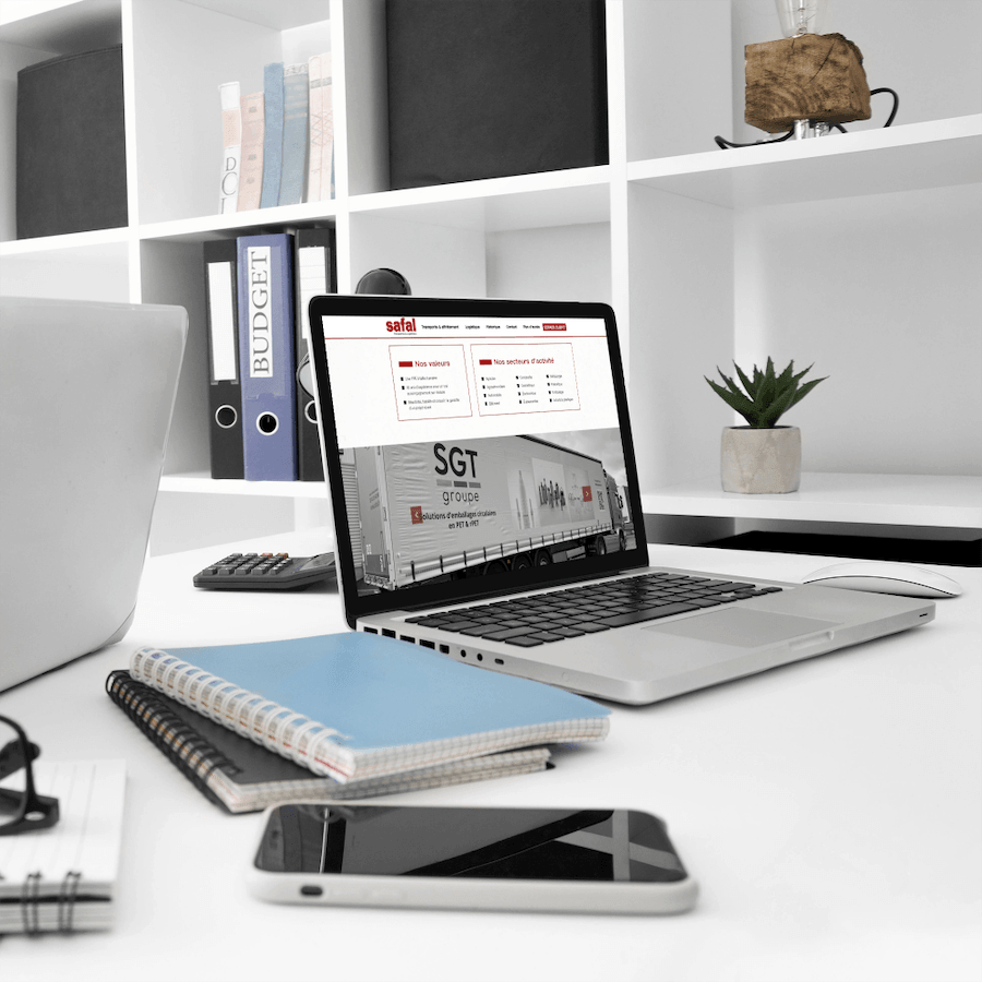 visuel ordi safal -site vitrine wordpress- réalisation AE2