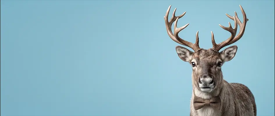 Caribou avec un noeud papillon - Référencement GEO - Blog AE2