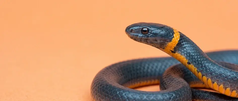 Serpent sur fond orange - Blog AE2
